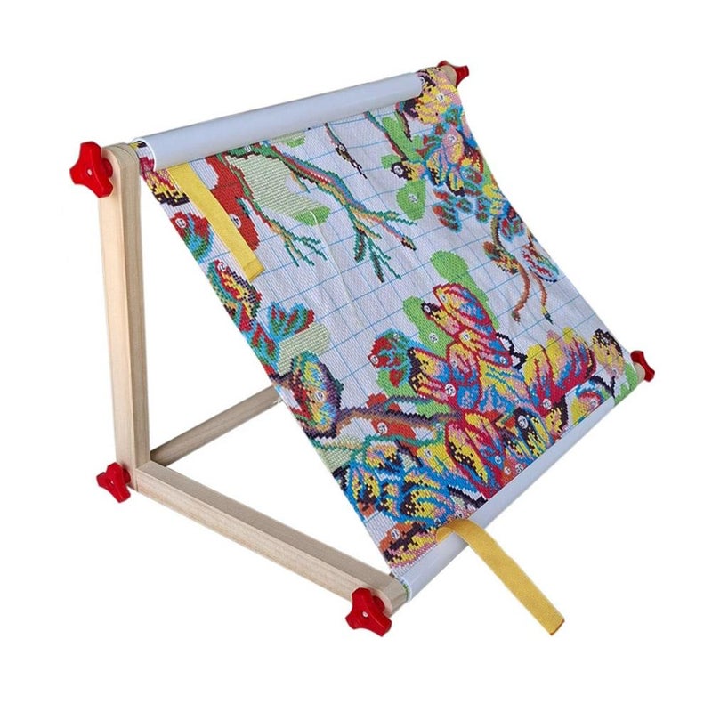 Embroidery Stand, Adjustable Embroidery Frame, Wooden Cross Stitch Stand for Lap or Table Top Tapestry, Cross Stitch Frame Accessories Needlepoint Stretcher Bars - Image 5